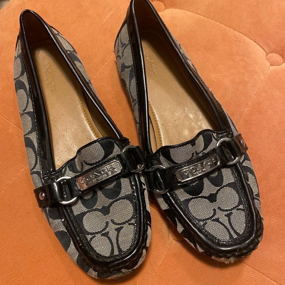 Coach black loafers